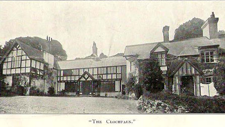 Old postcard image of Clochfaen house