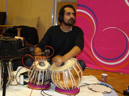 Karsh Kale on the tabla.
