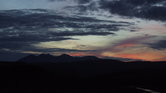 Sunset lit mountains...