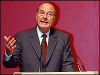 Tổng thống Pháp Jacques Chirac