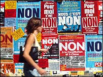 cartazes da campanha do 'não' na França
