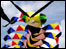 Kite shaped like a caterpillar