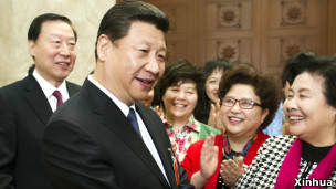 習近平星期五會見江蘇代表團婦女代表(08/03/2013)