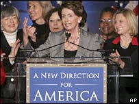 A nova presidente da Câmara dos Representantes dos EUA, Nancy Pelosi
