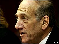 O premiê israelense, Ehud Olmert