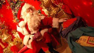 Santa in his grotto