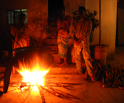 Preparing dinner