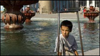 A fountain in Khojand