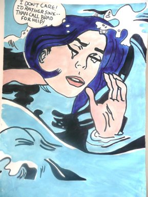 Drowning girl